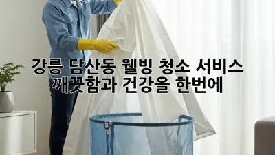 강릉 담산동 웰빙 청소 서비스 ✨ 깨끗함과 건강을 한번에!